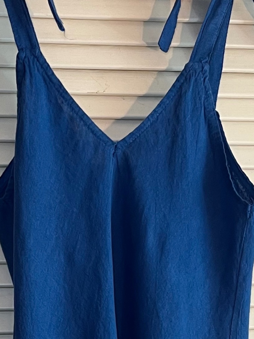 Puro Lino Italian Linen Midi Slip Dress Cobalt Blue Size S - Picture 4 of 6